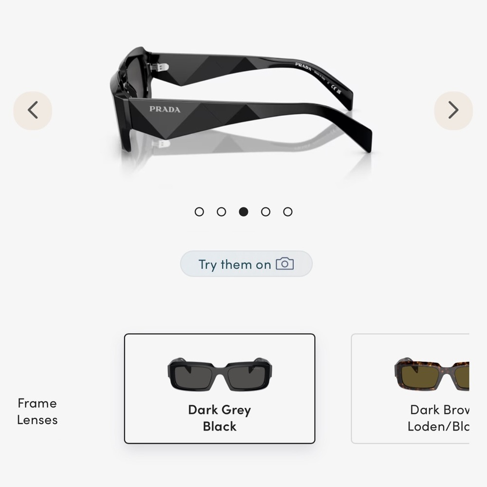 Prada Dark Grey and Black Sunglasses - Picture 2 of 4